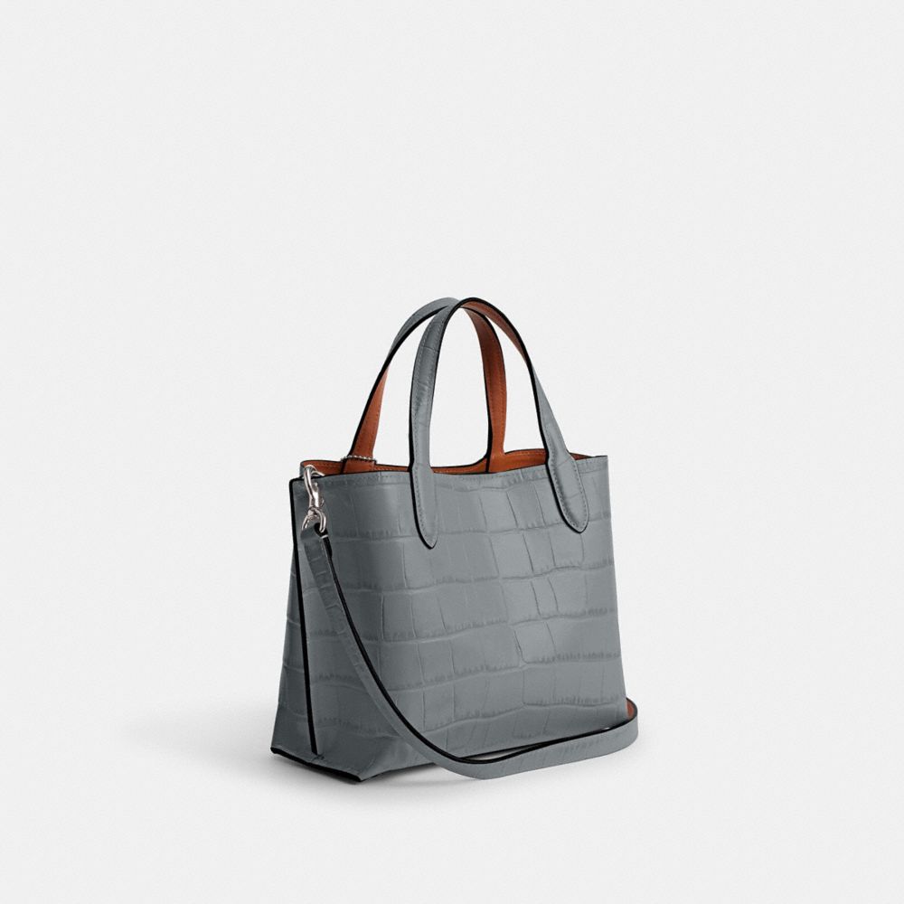 Tote Coach Willow 24 Embossed Crocodile Mujer Gris Azules | CL_CH16006