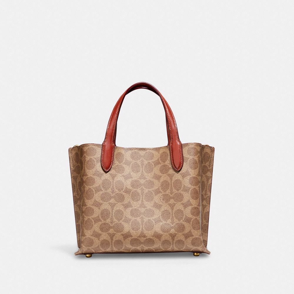 Tote Coach Willow 24 In Signature Mujer Marrones Rojas | CL_CH36151