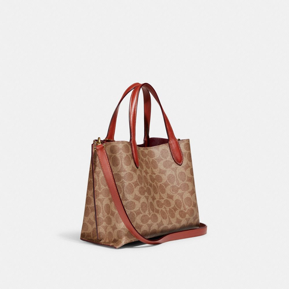 Tote Coach Willow 24 In Signature Mujer Marrones Rojas | CL_CH36151