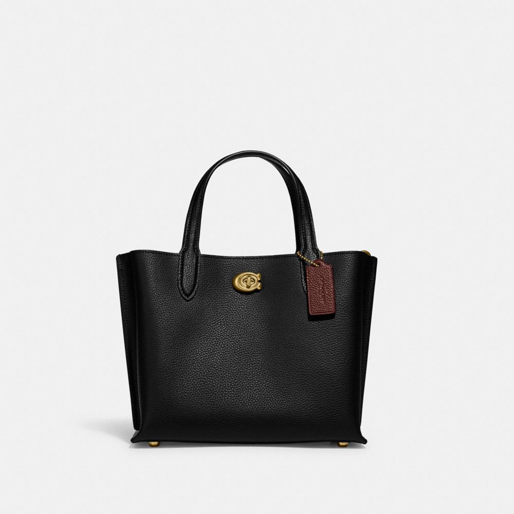 Tote Coach Willow 24 Polished Pebble Leather Mujer Negras | CL_CH37018