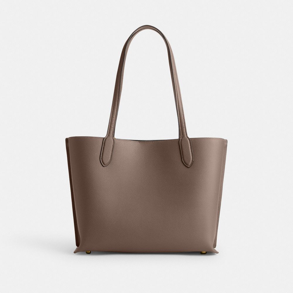 Tote Coach Willow Pebble Leather Mujer Gris Oscuro | CL_CH85873