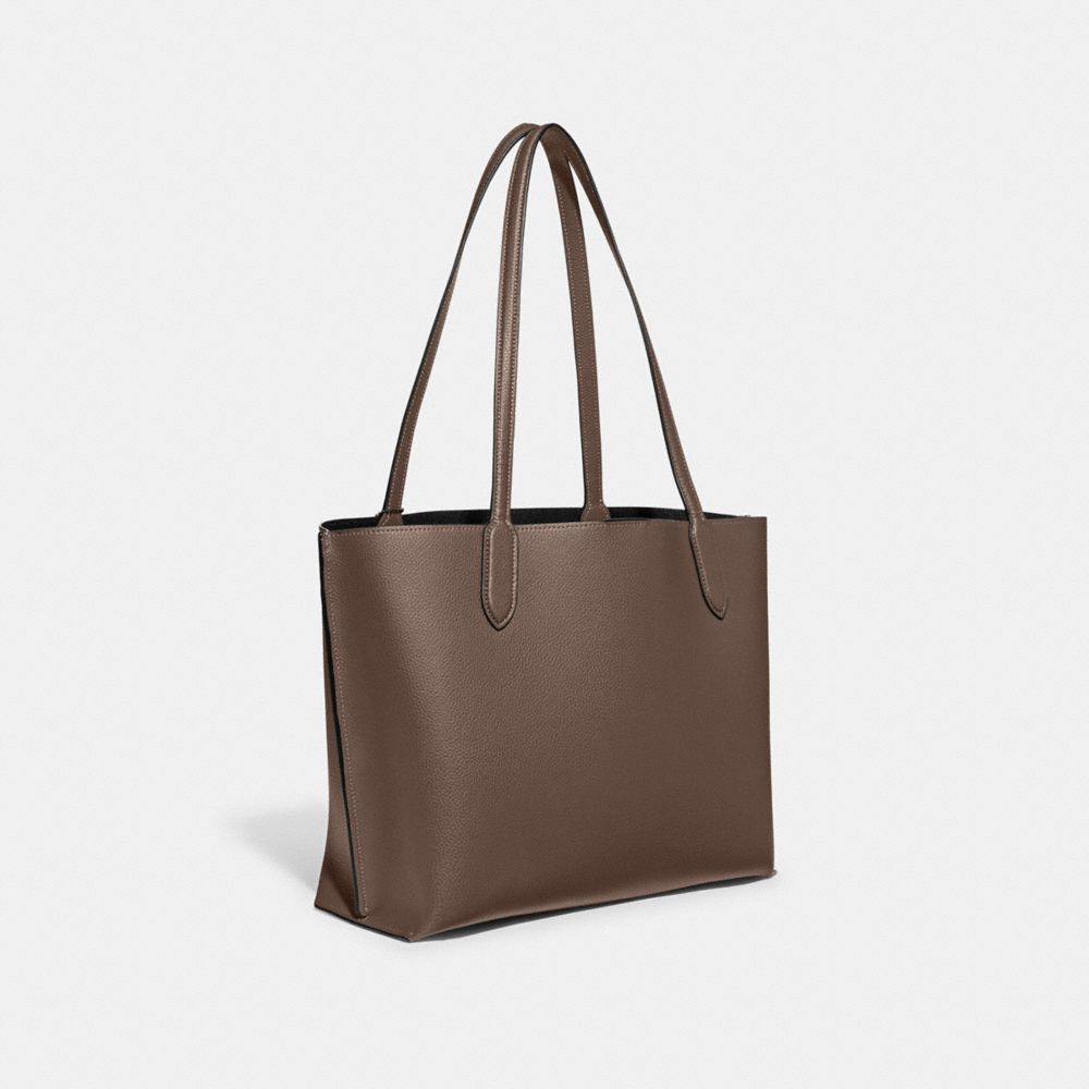 Tote Coach Willow Pebble Leather Mujer Gris Oscuro | CL_CH85873