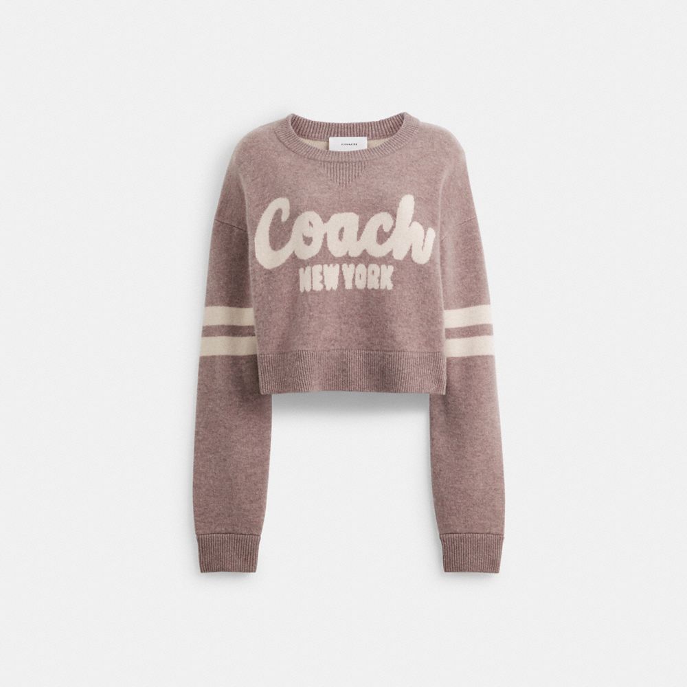 Truien Coach Cropped Mujer Rosas | CL_CH25745