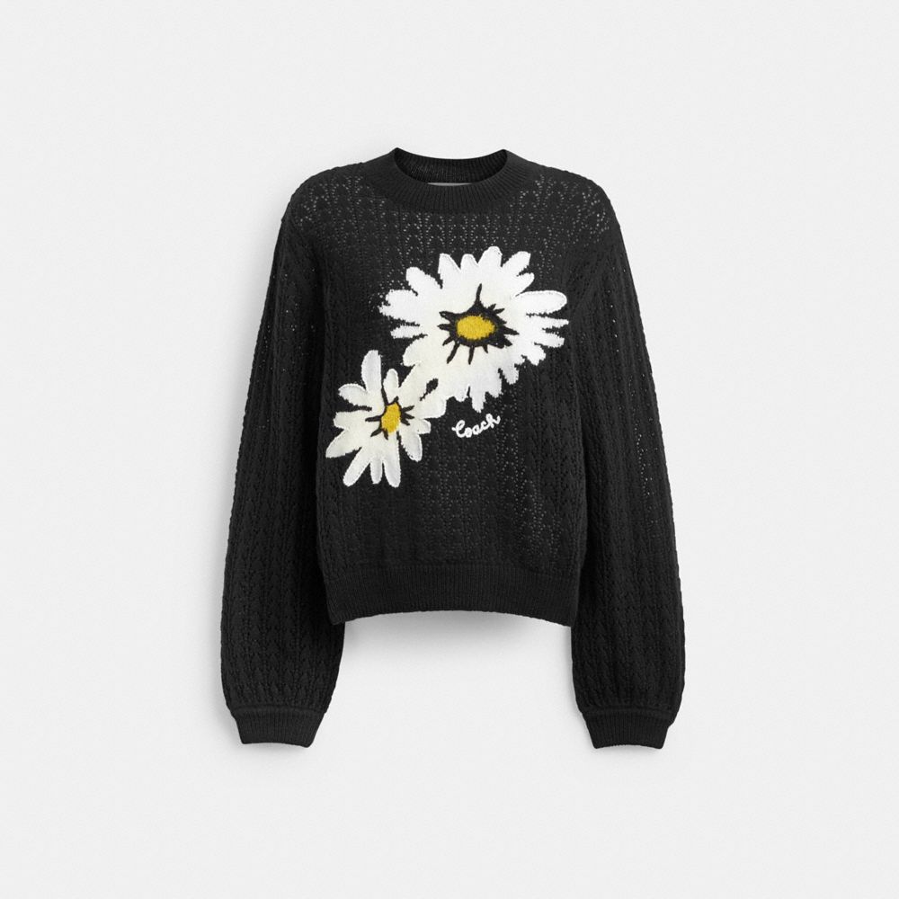 Truien Coach Floral Crewneck Mujer Negras | CL_CH14819