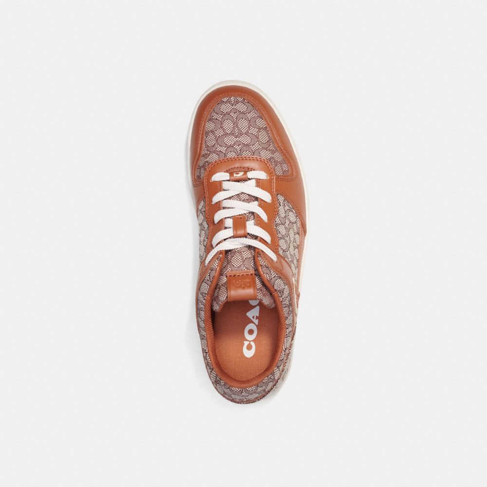 Zapatillas Coach C201 In Micro Signature Jacquard Burnished Amber Hombre Marrones | CL_CH79025