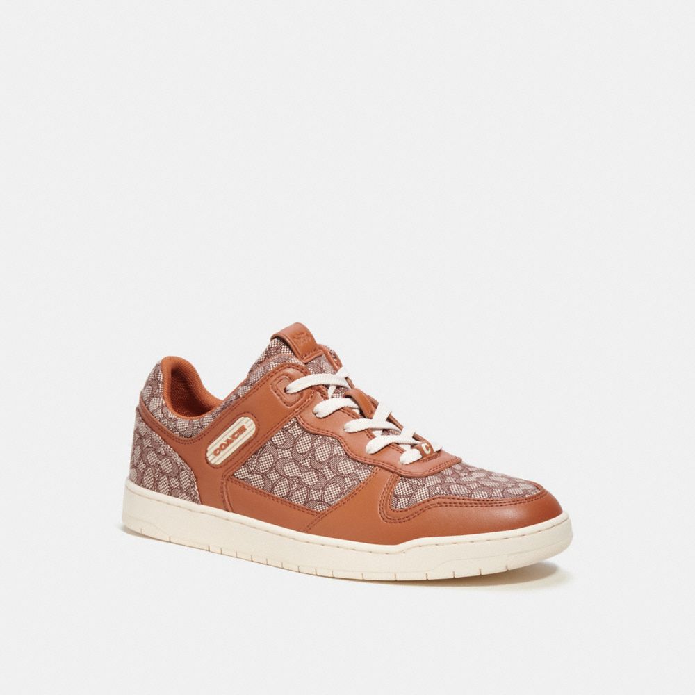 Zapatillas Coach C201 In Micro Signature Jacquard Burnished Amber Hombre Marrones | CL_CH79025