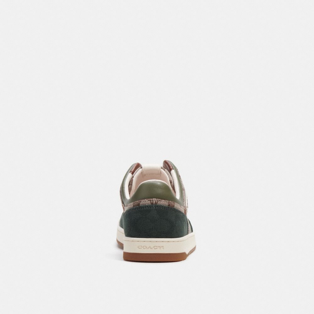 Zapatillas Coach C201 In Mixed Signature Fabric Oak Hombre Verde | CL_CH64639