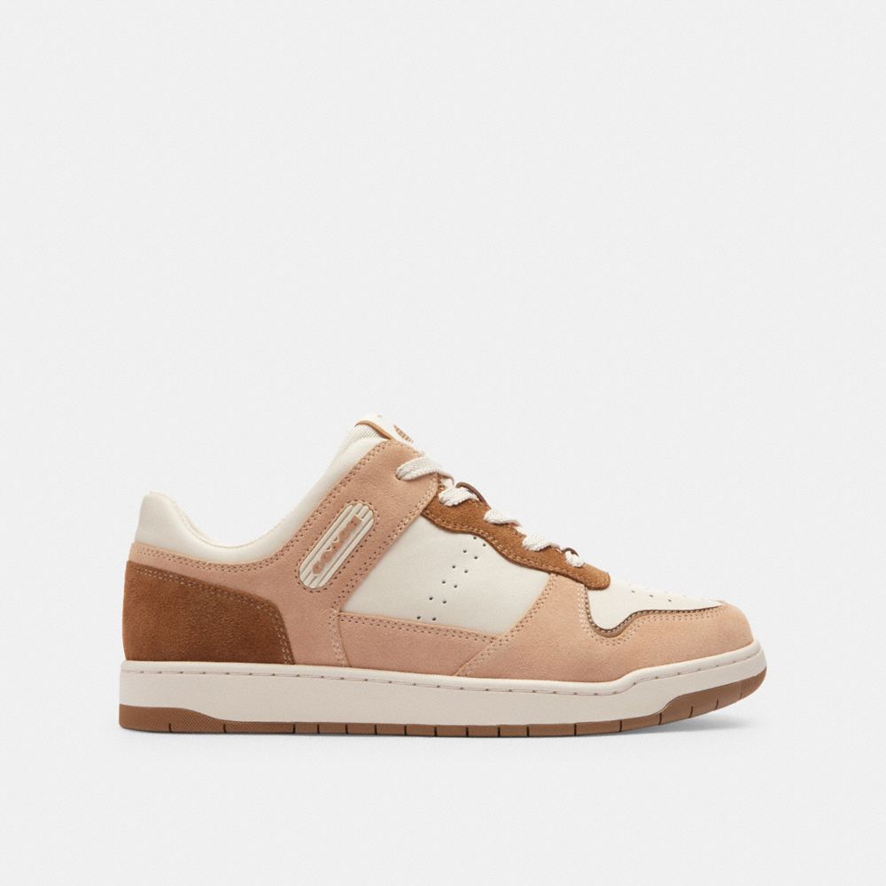 Zapatillas Coach C201 Low Top Chalk Mujer Rosas Blancas | CL_CH48064