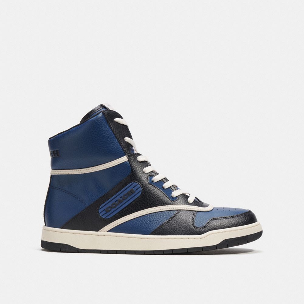 Zapatillas Coach C202 High Top Hombre Azules Oscuro | CL_CH43204