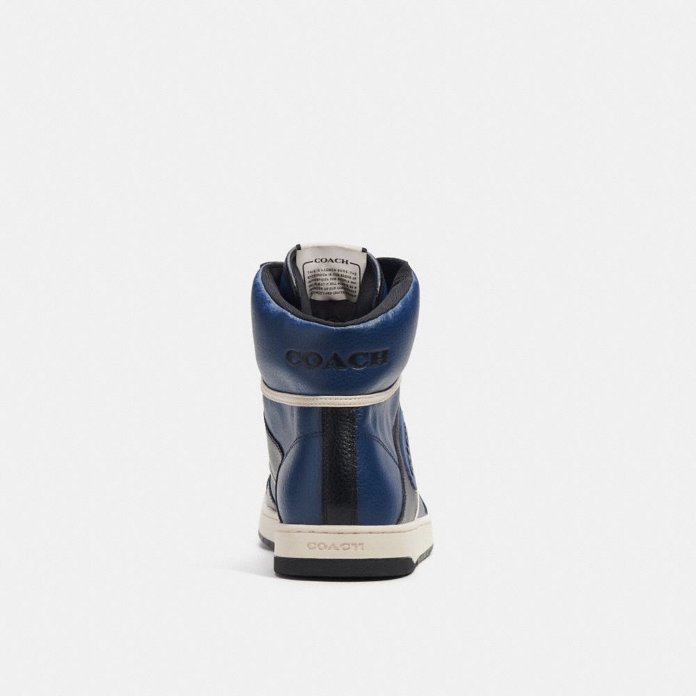 Zapatillas Coach C202 High Top Hombre Azules Oscuro | CL_CH43204