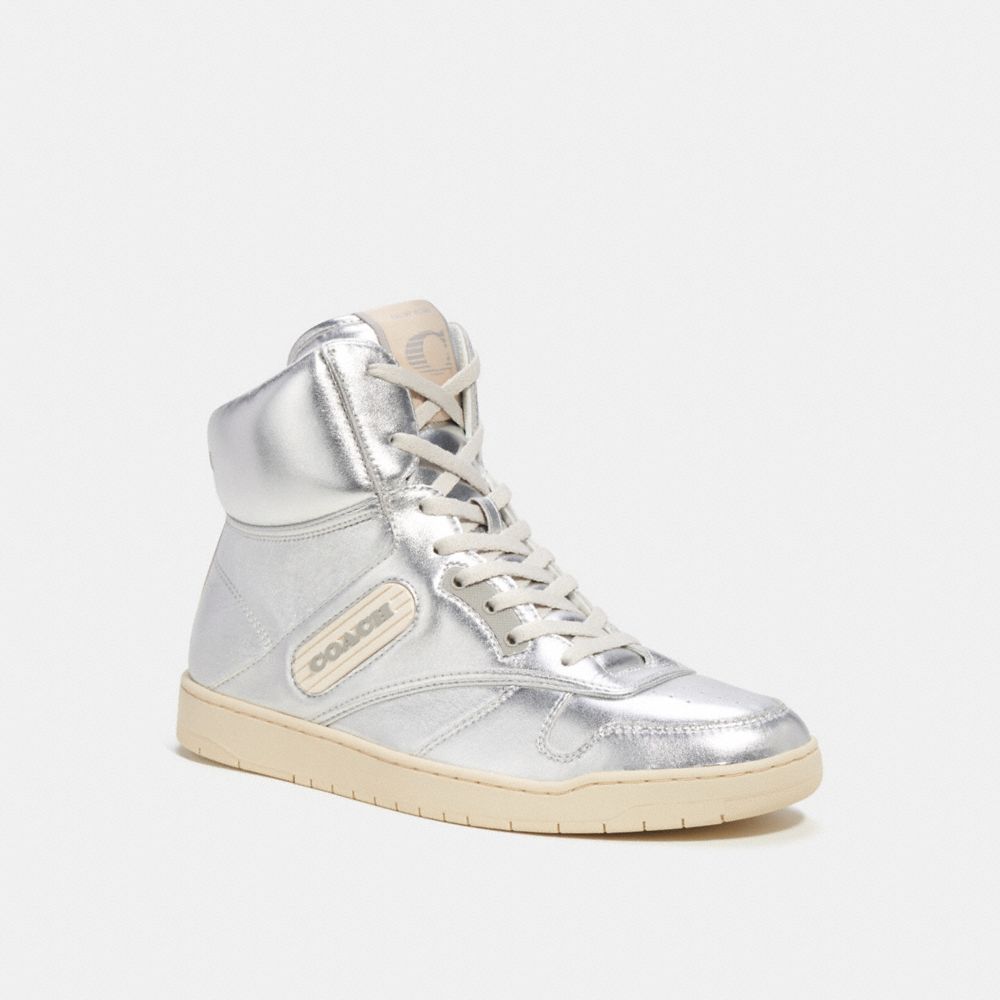 Zapatillas Coach C202 High Top Mujer Plateadas | CL_CH76784