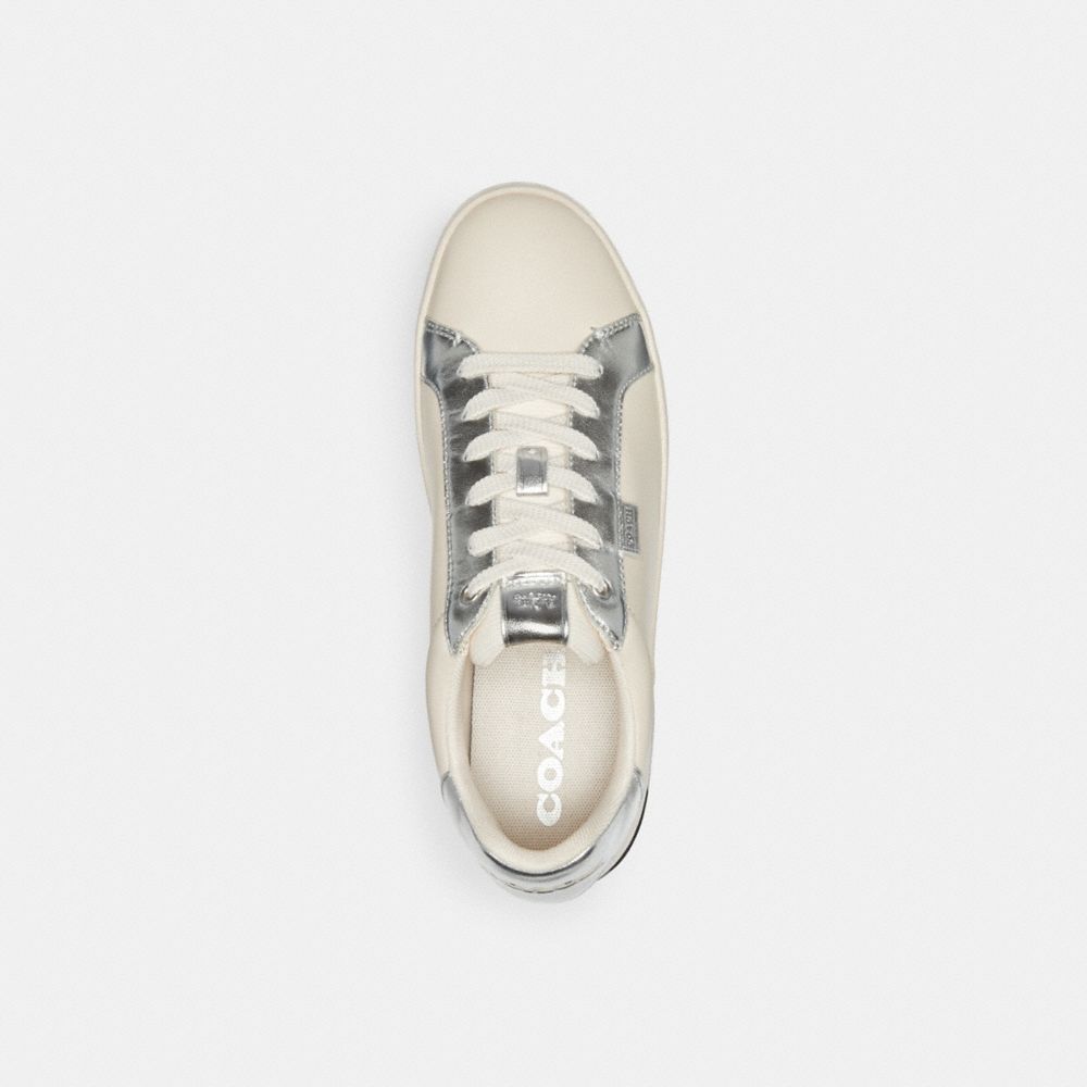 Zapatillas Coach Lowline Low Top Chalk Mujer Plateadas | CL_CH36538