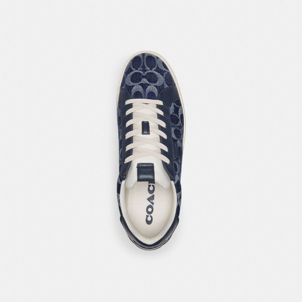 Zapatillas Coach Lowline Low Top In Signature Denim Denim Hombre Azules | CL_CH33404