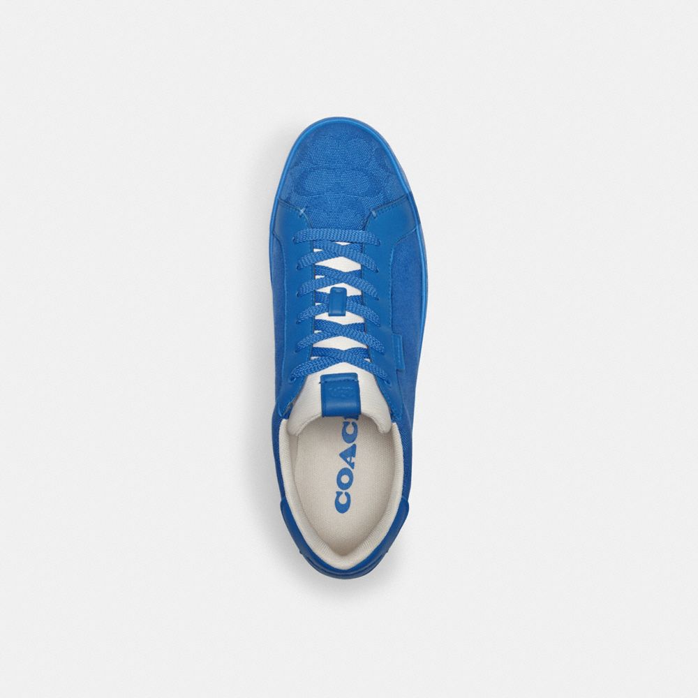 Zapatillas Coach Lowline Low Top In Signature Canvasberry Hombre Azules | CL_CH21779